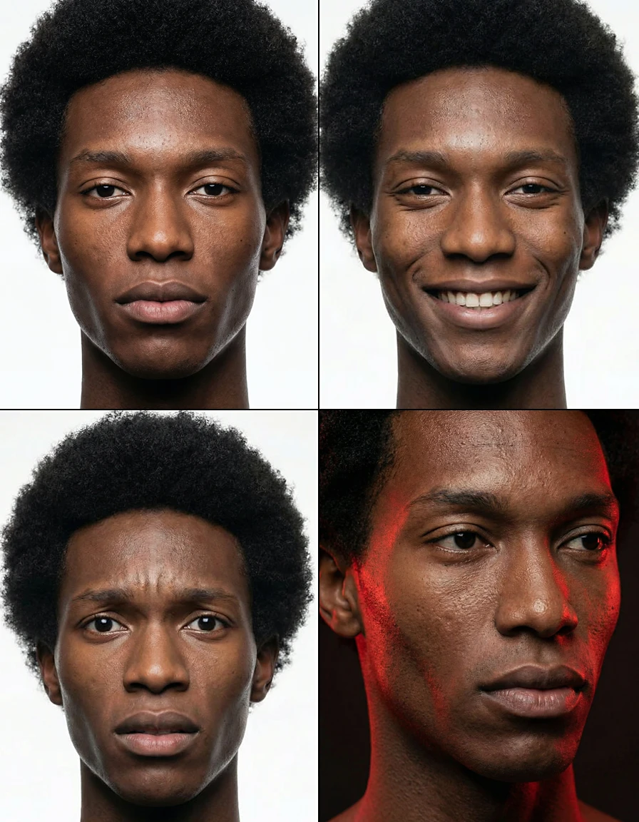 Corps et visages avec IA