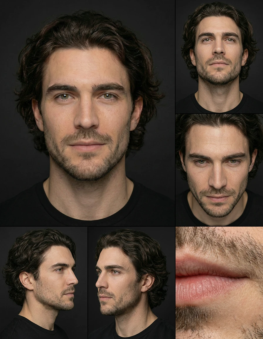 Corps et visages avec IA