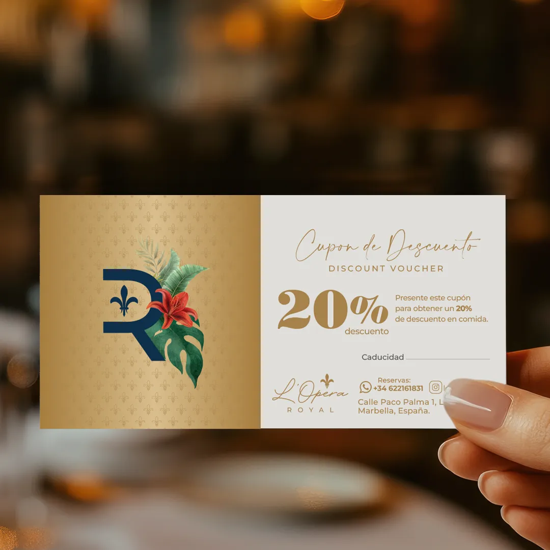 L'Opera Royal, discount voucher