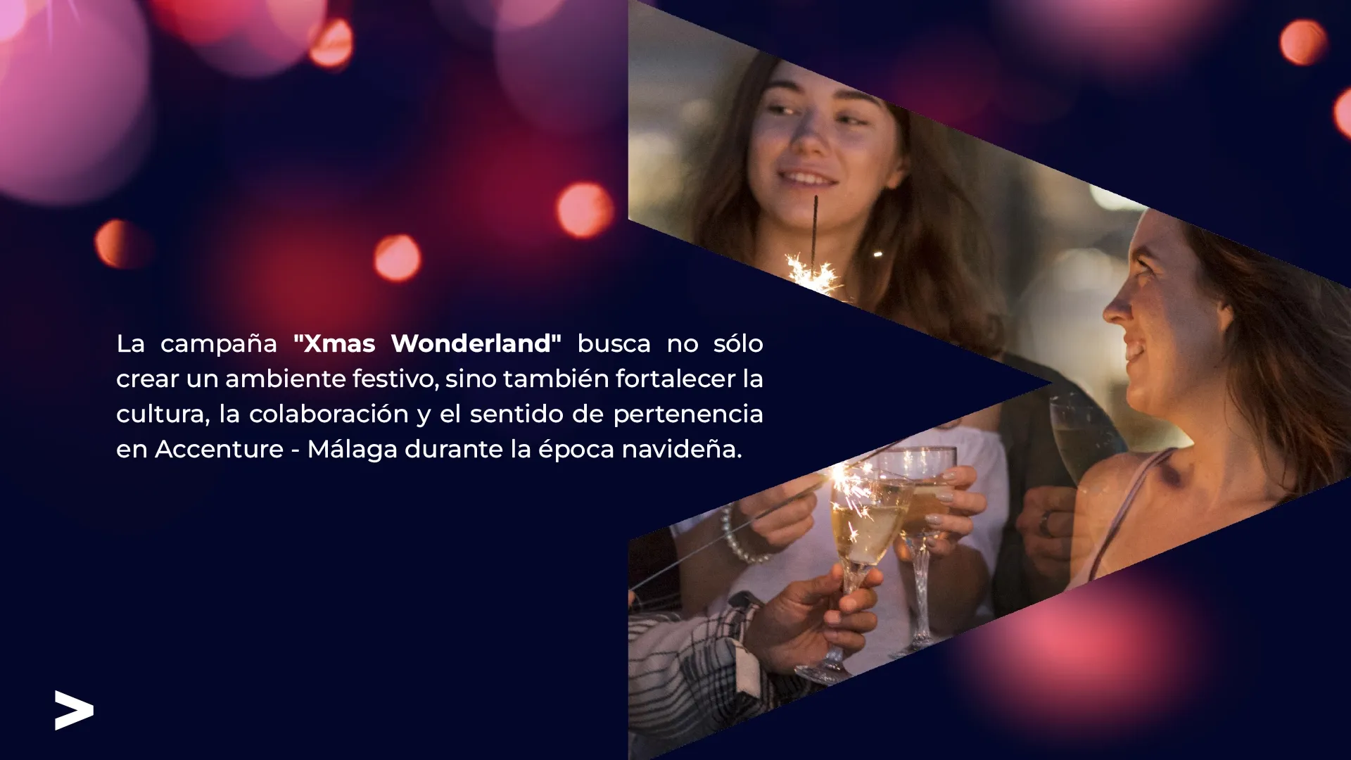 Accenture Málaga, Xmas Wonderland campaign concept slide